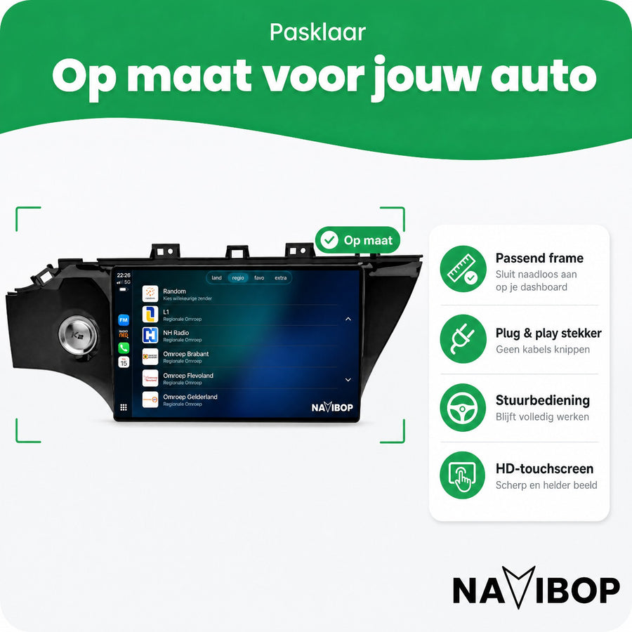 Kia K2 | Autoradio | CarPlay & Android Auto | Android 15.0 | 2017 t/m 2018