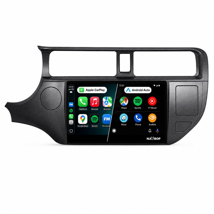 Kia Rio (met Gevarenlicht) | Autoradio | CarPlay & Android Auto | Android 15.0 | 2011 t/m 2015