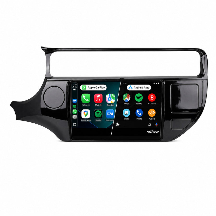 Kia Rio (zonder Gevarenlicht) | Autoradio | CarPlay & Android Auto | Android 15.0 | 2015 t/m 2018