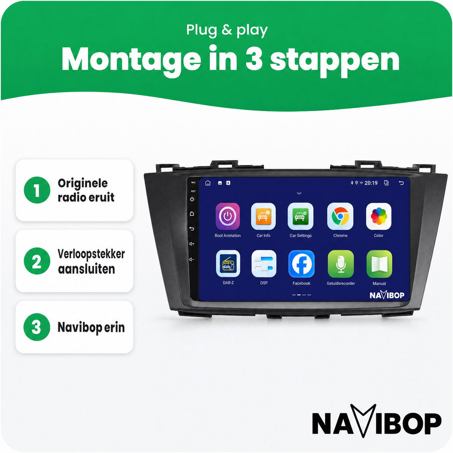 Mazda 5 | Autoradio | CarPlay & Android Auto | Android 15.0 | 2010 t/m 2015