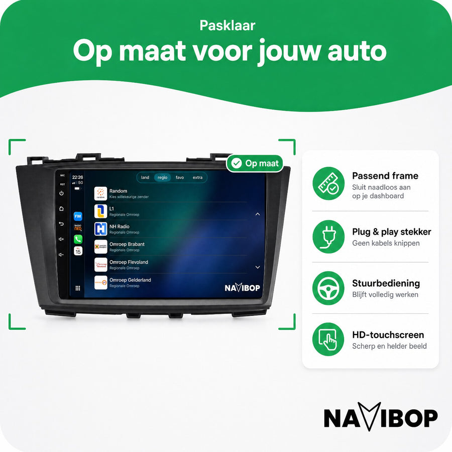 Mazda 5 | Autoradio | CarPlay & Android Auto | Android 15.0 | 2010 t/m 2015