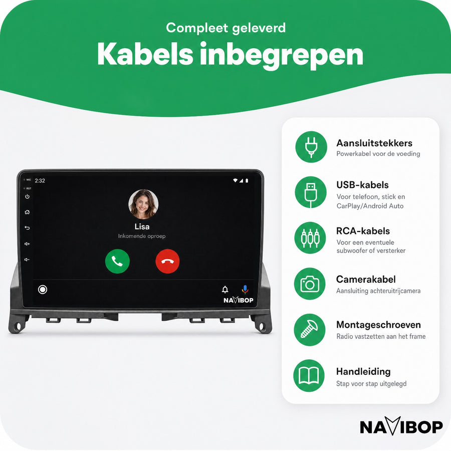 Mercedes C Klasse W204 | Autoradio | CarPlay & Android Auto | Android 15.0