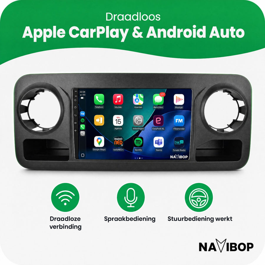 Mercedes Sprinter | Autoradio | CarPlay & Android Auto | Android 15.0 | 2018 t/m 2024