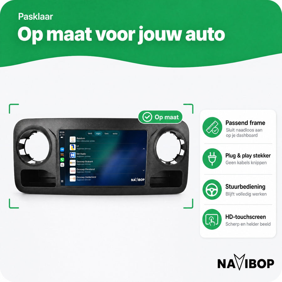 Mercedes Sprinter | Autoradio | CarPlay & Android Auto | Android 15.0 | 2018 t/m 2024
