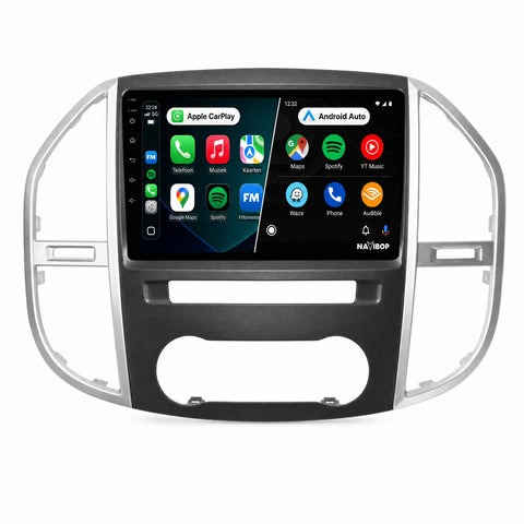 Mercedes Vito Versie 1 | Autoradio | CarPlay & Android Auto | Android 15.0 | 2014 t/m 2022