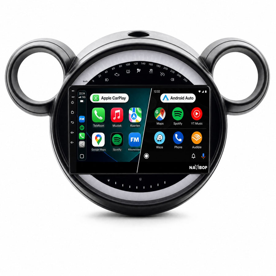 MINI Cooper Flaporen Hoog R60 R61 | Autoradio | CarPlay & Android Auto | Android 15.0 | 2010 t/m 2016