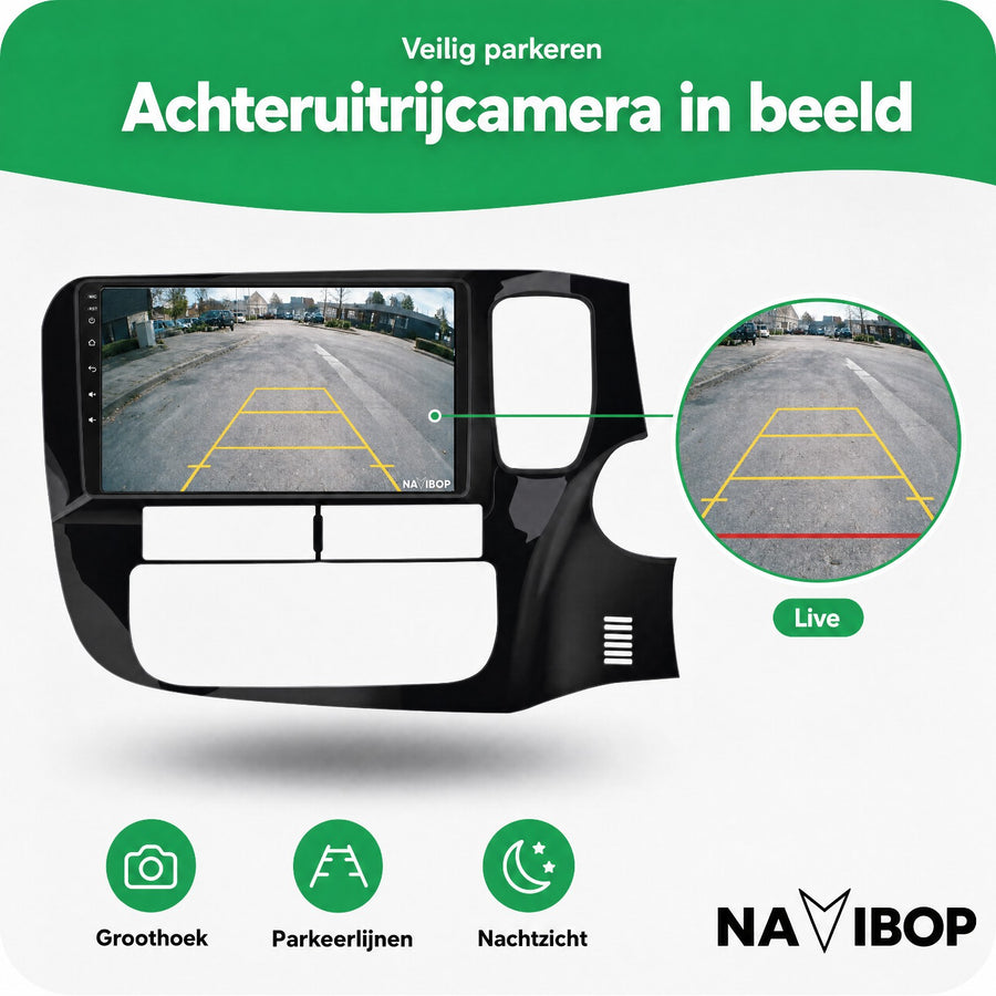 Mitsubishi Outlander 9" * * Versie 3 | Autoradio | CarPlay & Android Auto | Android 15.0 | 2012 t/m 2019