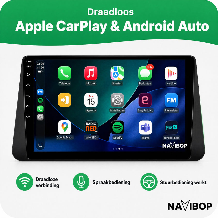 Nissan Micra 10 Inch | Autoradio | CarPlay & Android Auto | Android 15.0 | 2017 t/m 2021