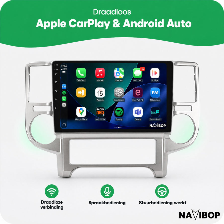 Nissan Qashqai X-trail | Autoradio | CarPlay & Android Auto | Android 15.0 | 2003 t/m 2007