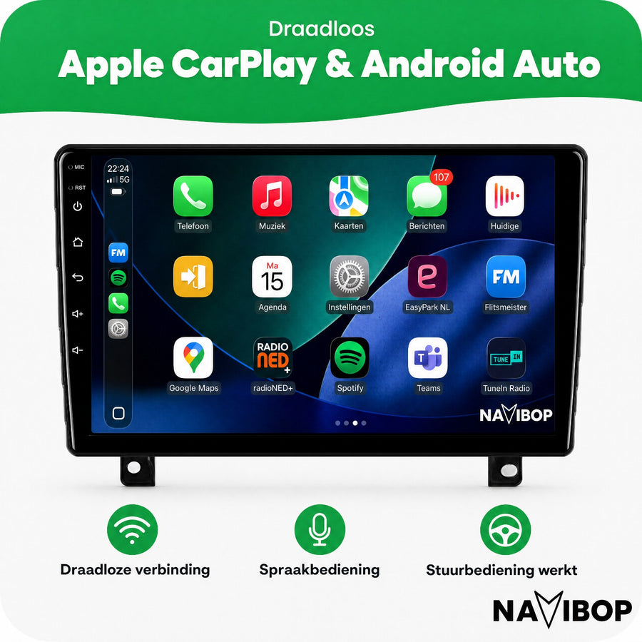 Opel Astra H | Autoradio | CarPlay & Android Auto | Android 15.0 | 2005 t/m 2014