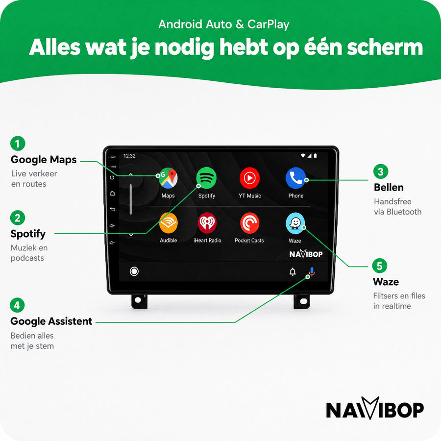Opel Astra H | Autoradio | CarPlay & Android Auto | Android 15.0 | 2005 t/m 2014