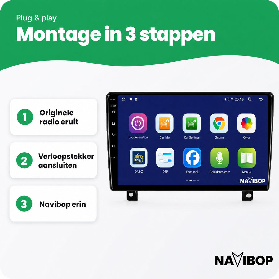 Opel Astra H | Autoradio | CarPlay & Android Auto | Android 15.0 | 2005 t/m 2014