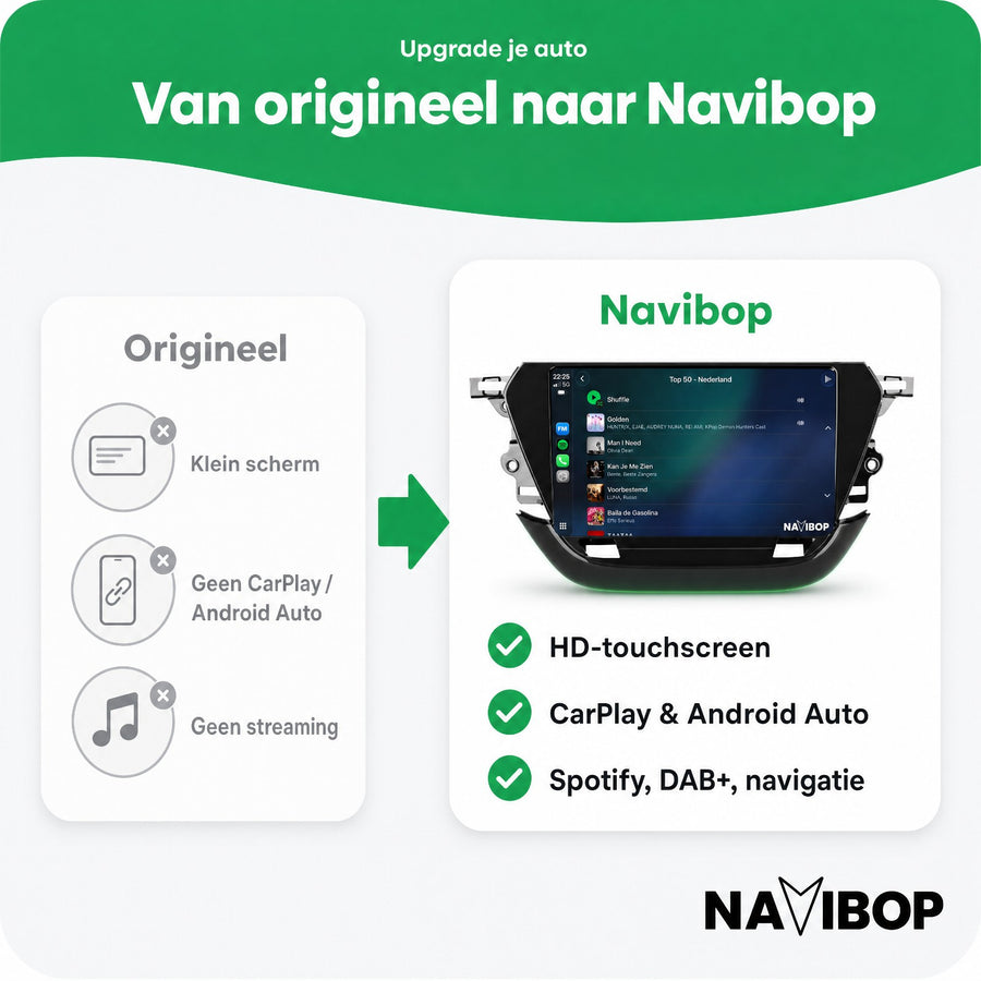 Opel Corsa | Autoradio | CarPlay & Android Auto | Android 15.0 | 2020 t/m 2023