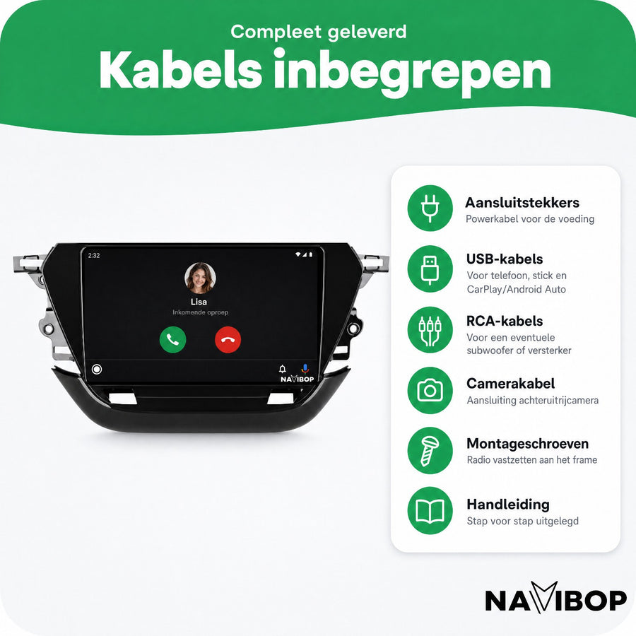 Opel Corsa | Autoradio | CarPlay & Android Auto | Android 15.0 | 2020 t/m 2023