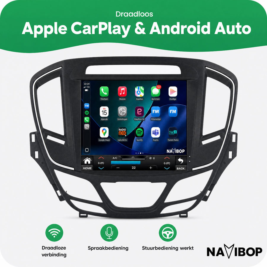 Opel Insignia | Autoradio | CarPlay & Android Auto | Android 15.0 | 2014 t/m 2017