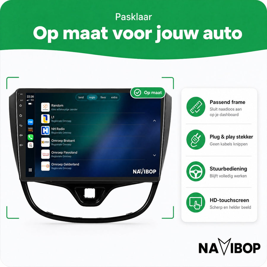 Opel Karl | Autoradio | CarPlay & Android Auto | Android 15.0 | 2015 t/m 2020
