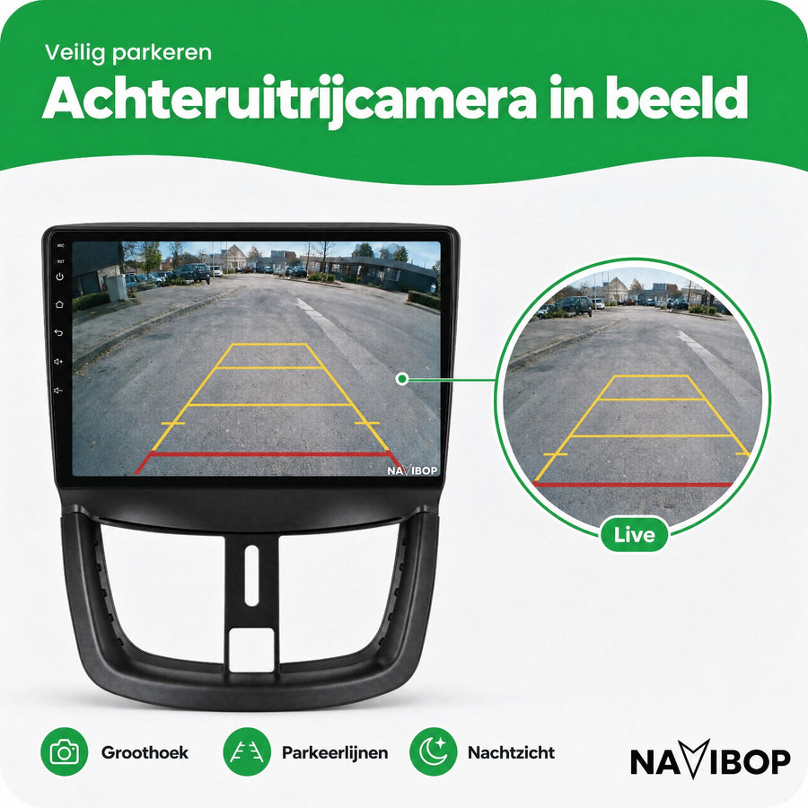 Peugeot 207 206+ | Autoradio | CarPlay & Android Auto | Android 15.0 | 2006 t/m 2014