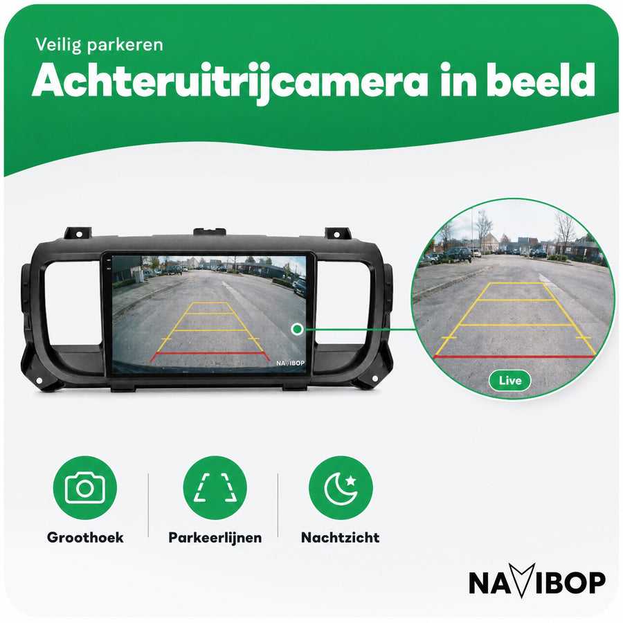 Peugeot Expert 3 Toyota Proace Citroen Jumpy Citroen Spacetourer Opel Vivaro Fiat Scudo | Autoradio | CarPlay & Android Auto | Android 15.0 | 2016 t/m 2023