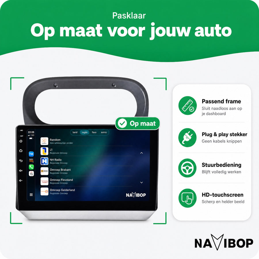 Renault Twingo | Autoradio | CarPlay & Android Auto | Android 15.0 | 2005 t/m 2013