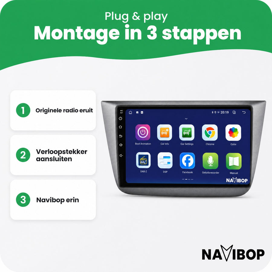 Seat Altea | Autoradio | CarPlay & Android Auto | Android 15.0 | 2004 t/m 2015