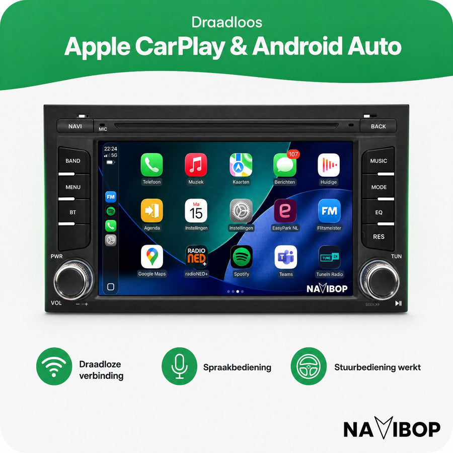 Seat Leon | Autoradio | CarPlay & Android Auto | Android 15.0 | 2012 t/m 2020