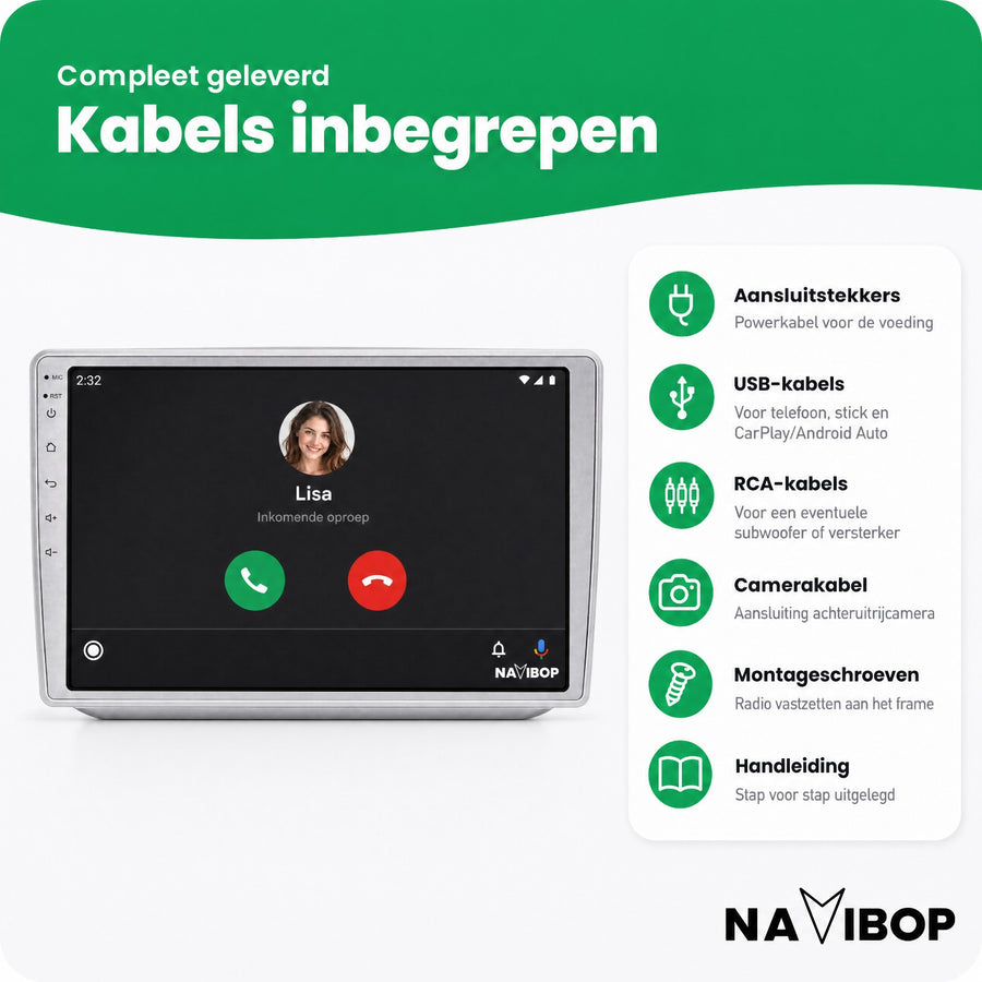 Škoda Fabia | Autoradio | CarPlay & Android Auto | Android 15.0 | 2007 t/m 2014