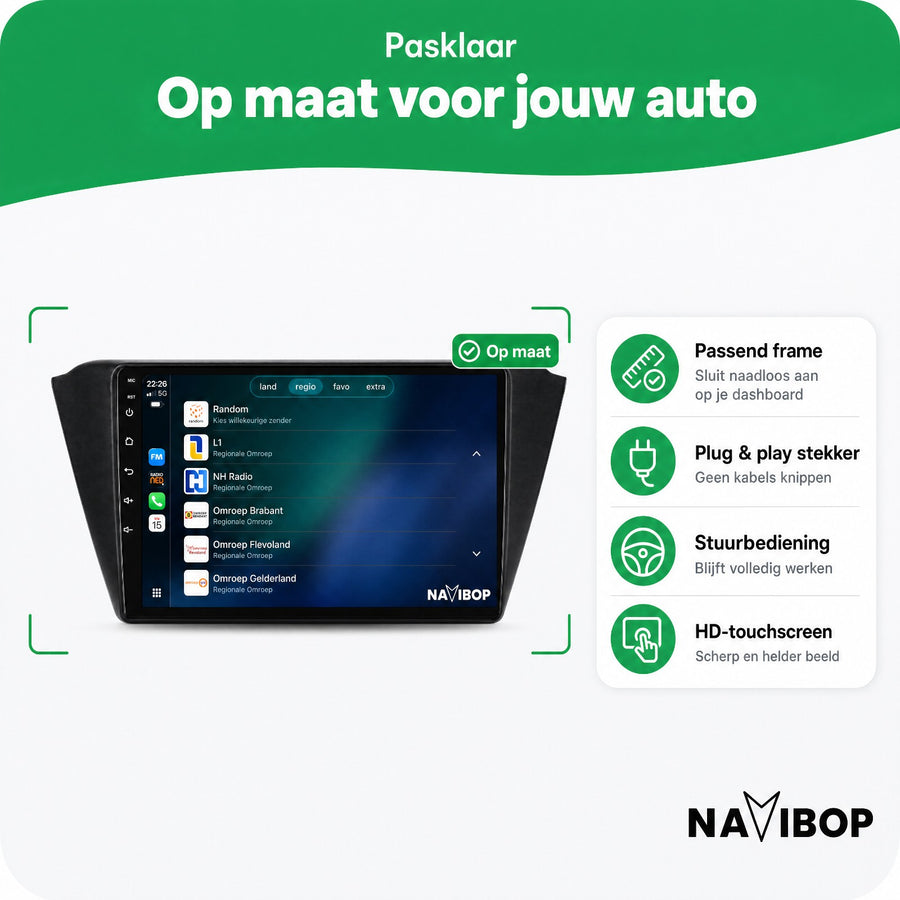 Škoda Fabia | Autoradio | CarPlay & Android Auto | Android 15.0 | 2015 t/m 2019