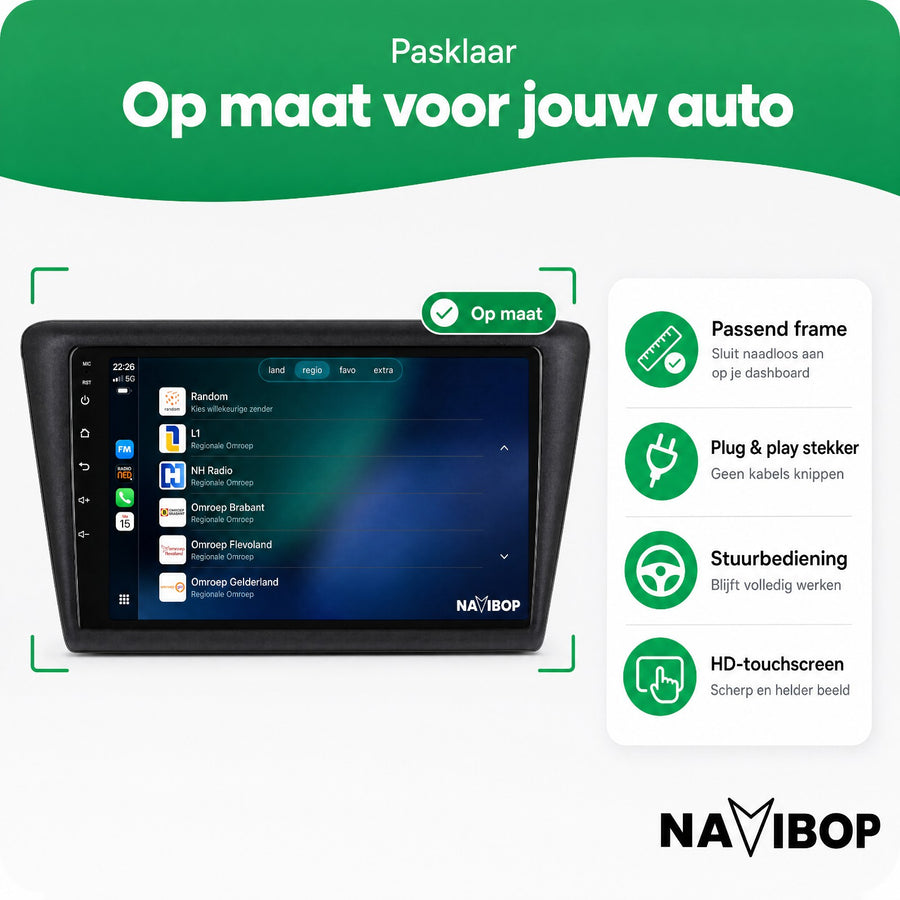 Škoda Rapid | Autoradio | CarPlay & Android Auto | Android 15.0 | 2013 t/m 2019