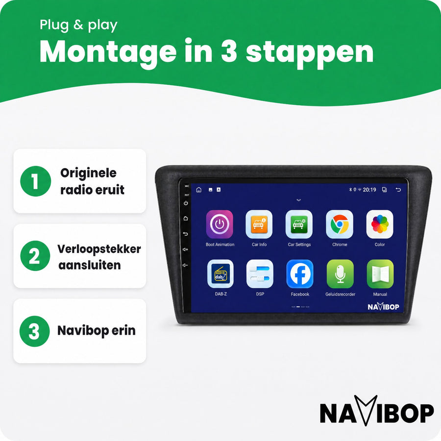 Škoda Rapid | Autoradio | CarPlay & Android Auto | Android 15.0 | 2013 t/m 2019