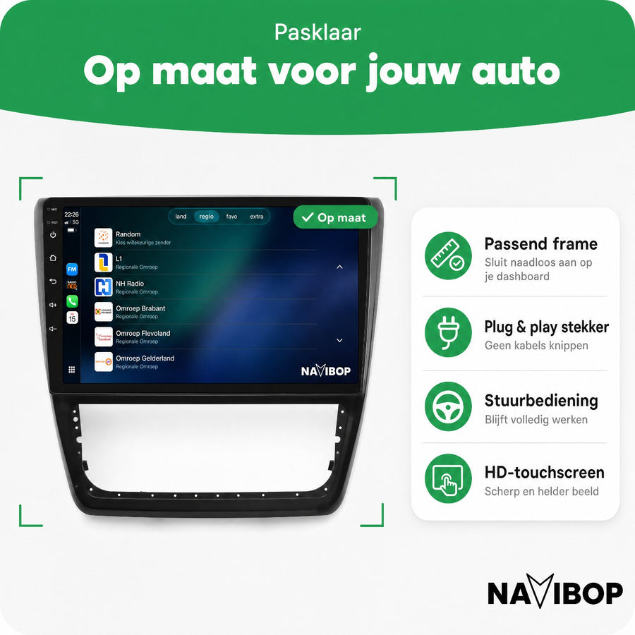 Škoda Yeti | Autoradio | CarPlay & Android Auto | Android 15.0 | 2014 t/m 2018