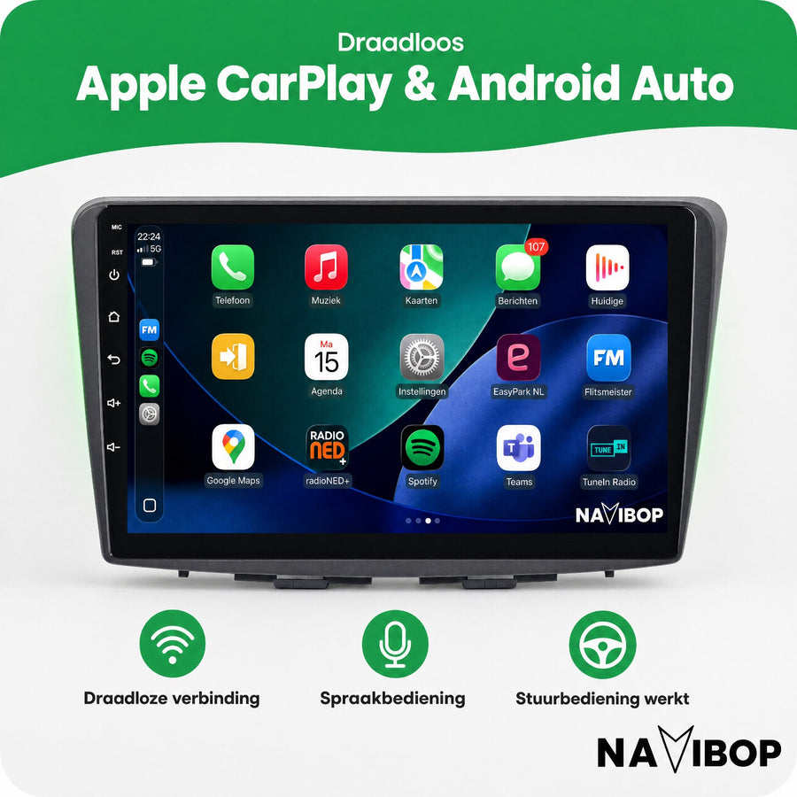 Suzuki Baleno | Autoradio | CarPlay & Android Auto | Android 15.0 | 2015 t/m 2018