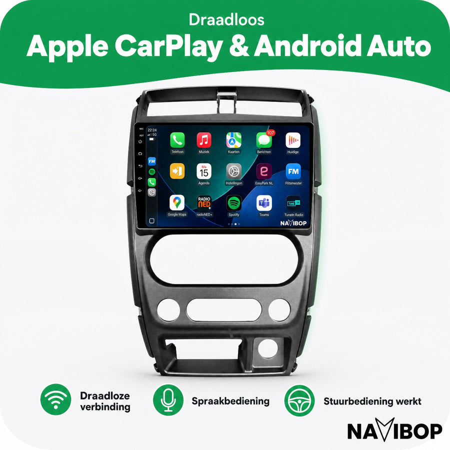 Suzuki Jimny | Autoradio | CarPlay & Android Auto | Android 15.0 | 2005 t/m 2018