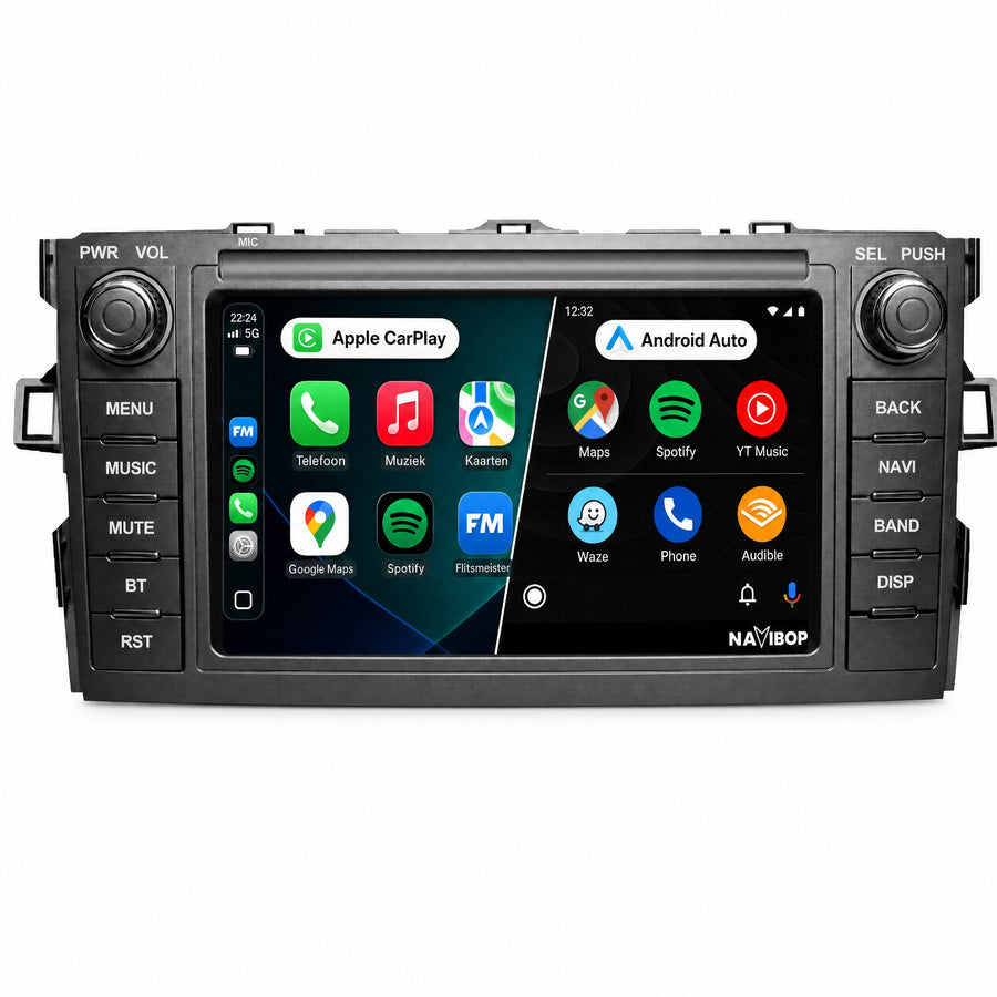 Toyota Auris | Autoradio | CarPlay & Android Auto | Android 15.0 | 2007 t/m 2012