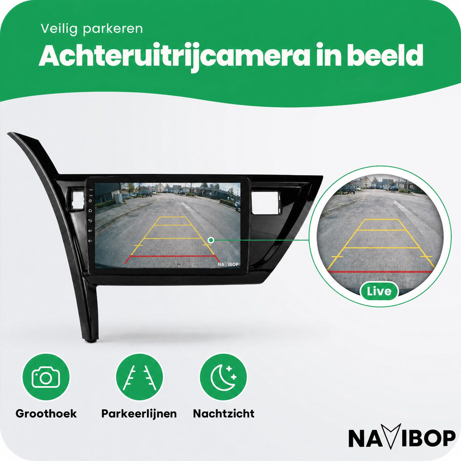Toyota Auris Vierkant Gevarenlicht | Autoradio | CarPlay & Android Auto | Android 15.0 | 2013 t/m 2016