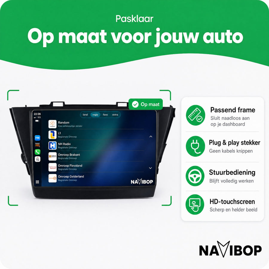 Toyota Prius Plus | Autoradio | CarPlay & Android Auto | Android 15.0 | 2012 t/m 2017