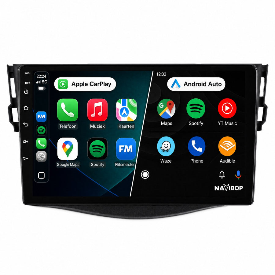 Toyota RAV4 | Autoradio | CarPlay & Android Auto | Android 15.0 | 2006 t/m 2013