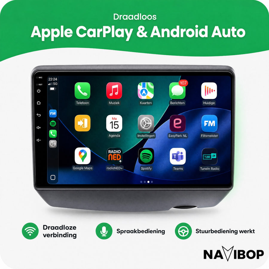 Toyota Yaris | Autoradio | CarPlay & Android Auto | Android 15.0 | 1995 t/m 2003