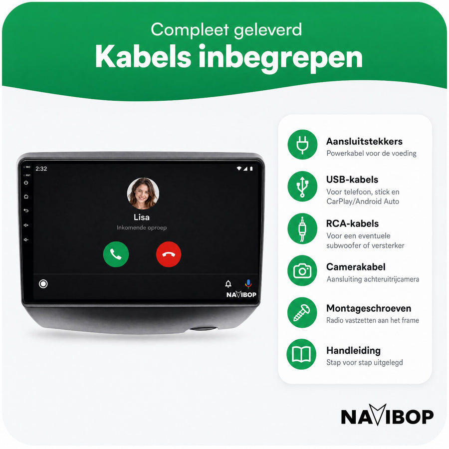 Toyota Yaris | Autoradio | CarPlay & Android Auto | Android 15.0 | 1995 t/m 2003