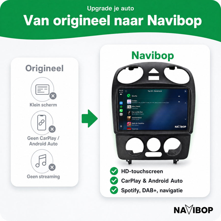 Volkswagen Beetle | Autoradio | CarPlay & Android Auto | Android 15.0 | 2004 t/m 2010