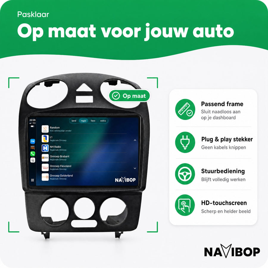 Volkswagen Beetle | Autoradio | CarPlay & Android Auto | Android 15.0 | 2004 t/m 2010
