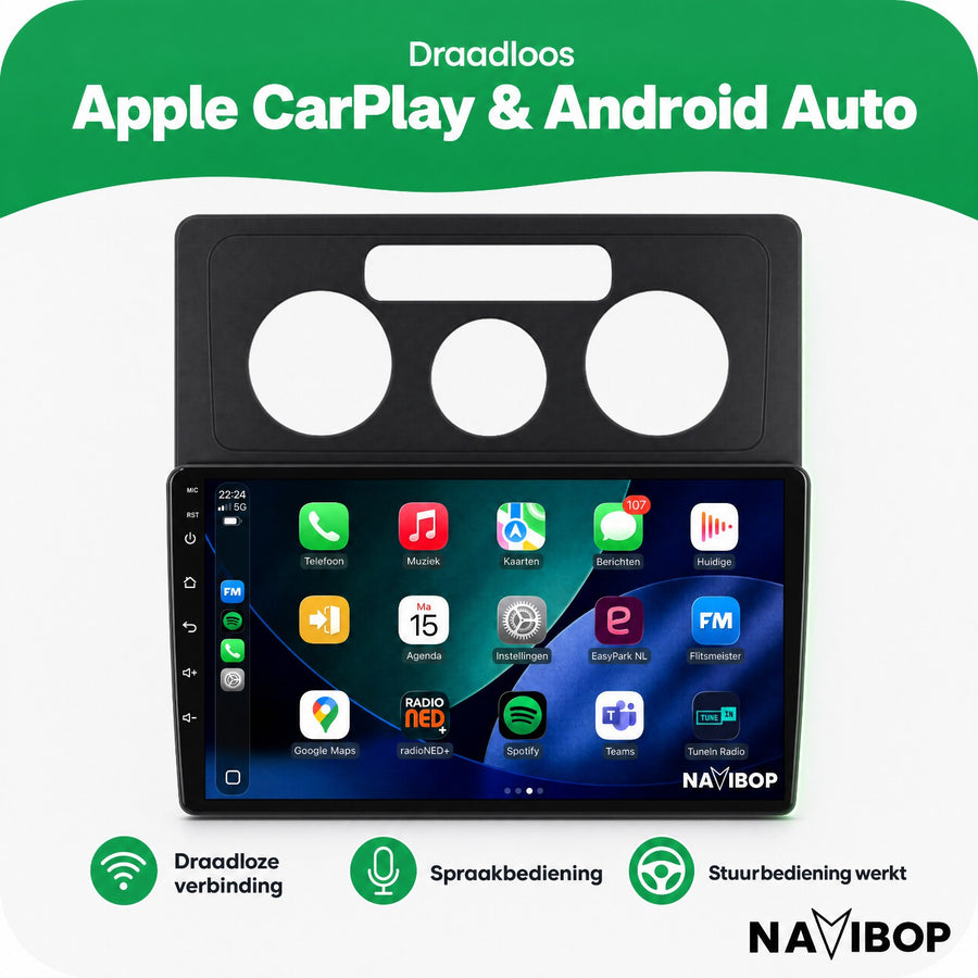 Volkswagen Caddy | Autoradio | CarPlay & Android Auto | Android 15.0 | 2003 t/m 2018