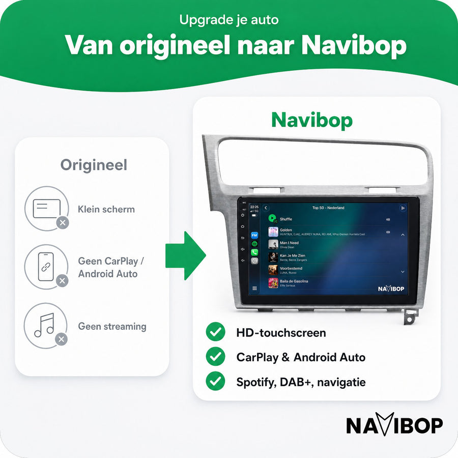 Volkswagen Golf Grijs | Autoradio | CarPlay & Android Auto | Android 15.0 | 2013 t/m 2020