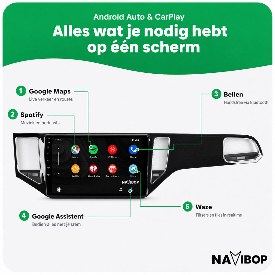 Volkswagen Golf Sportsvan | Autoradio | CarPlay & Android Auto | Android 15.0 | 2015 t/m 2020