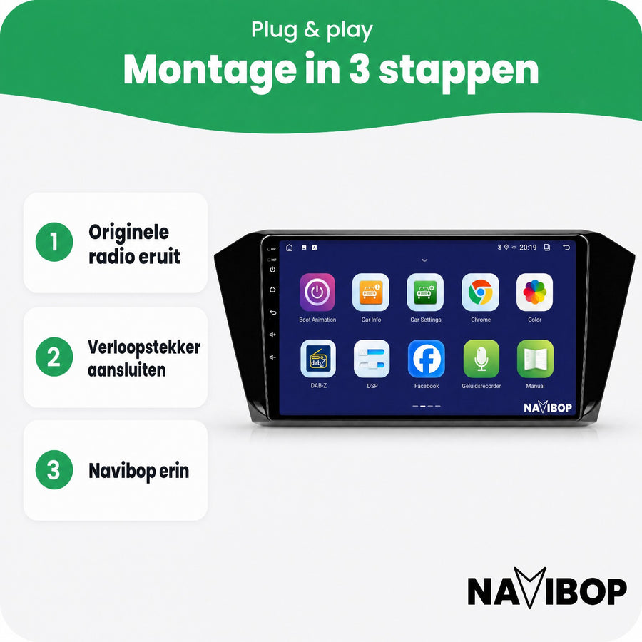 Volkswagen Passat B8 | Autoradio | CarPlay & Android Auto | Android 15.0 | 2015 t/m 2020