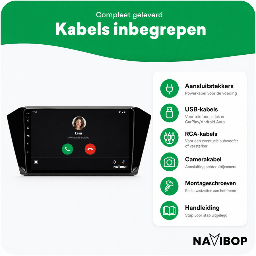 Volkswagen Passat B8 | Autoradio | CarPlay & Android Auto | Android 15.0 | 2015 t/m 2020