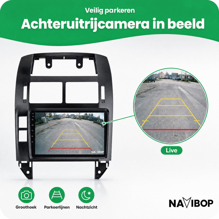 Volkswagen Polo Zwart | Autoradio | CarPlay & Android Auto | Android 15.0 | 2002 t/m 2009
