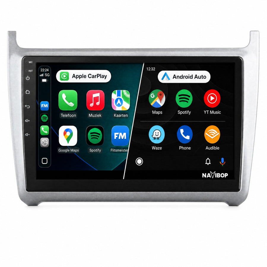 Volkswagen Polo + 2013 Zilver | Autoradio | CarPlay & Android Auto | Android 15.0