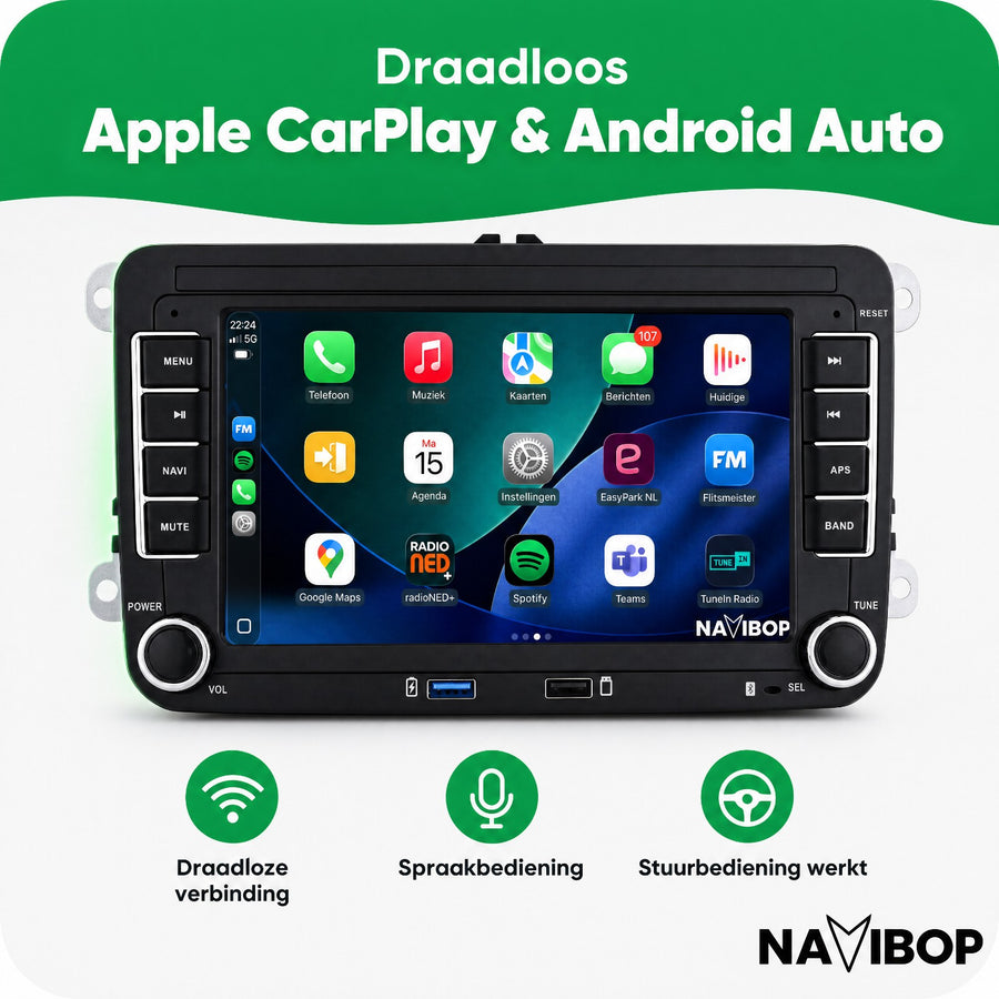 Volkswagen Seat Skoda Met Usb | Autoradio | CarPlay & Android Auto | Android 15.0