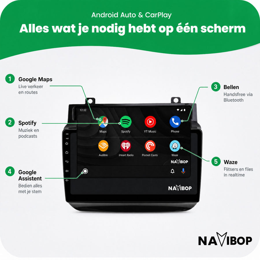Volkswagen Touareg | Autoradio | CarPlay & Android Auto | Android 15.0 | 2002 t/m 2010