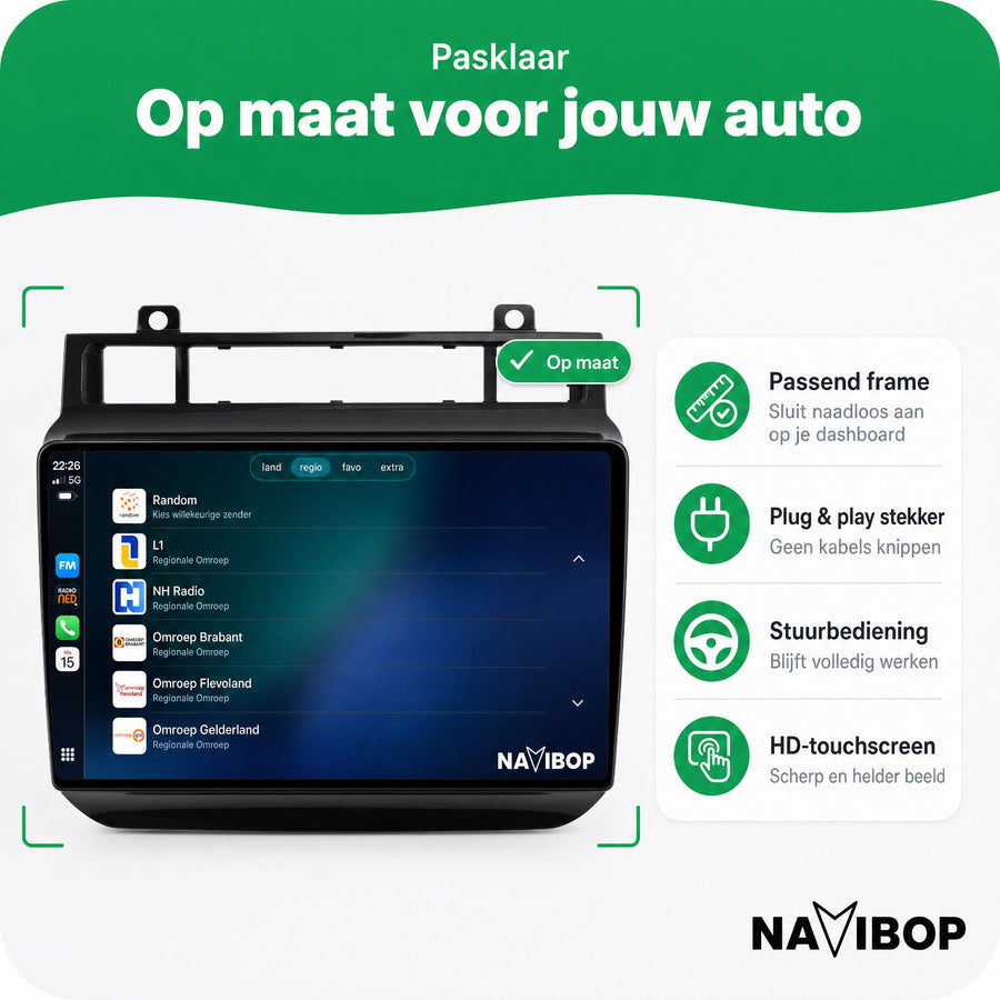 Volkswagen Touareg | Autoradio | CarPlay & Android Auto | Android 15.0 | 2002 t/m 2010
